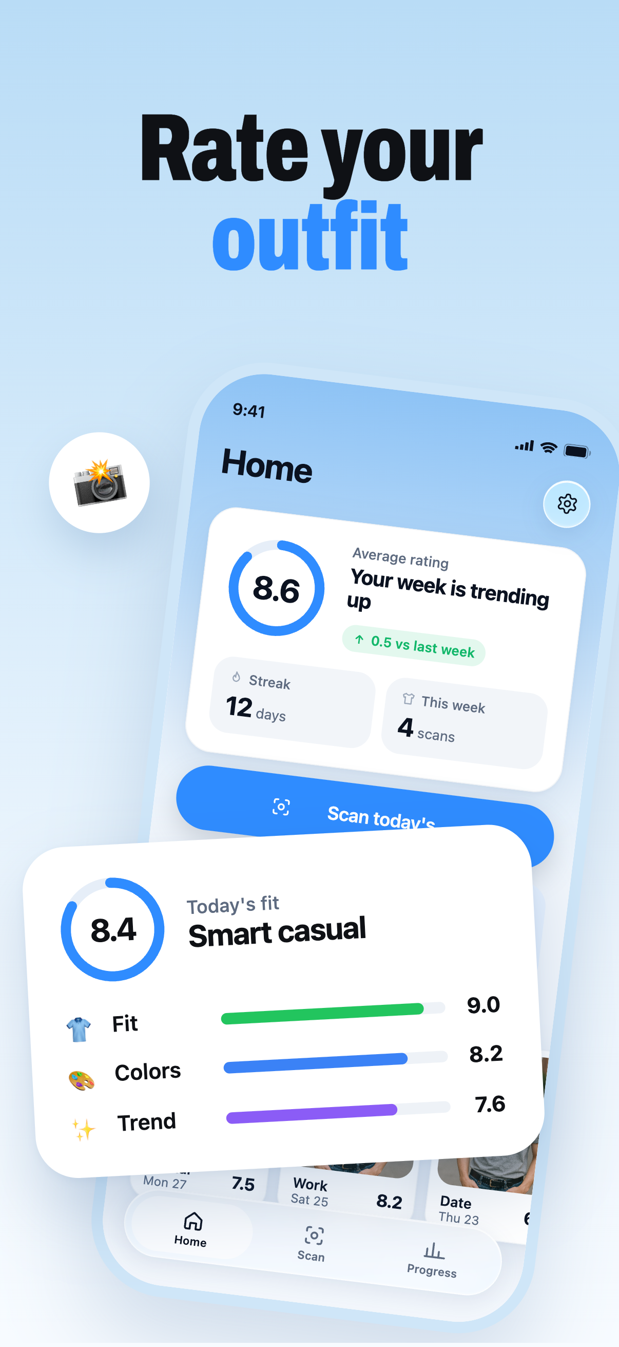 FashionAI home screen